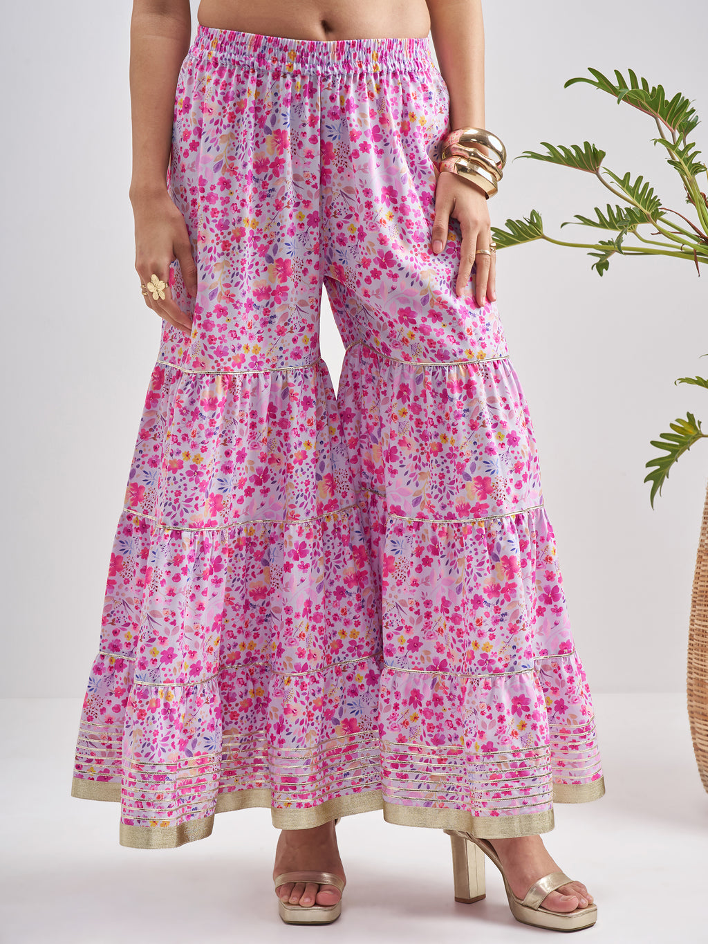 Vishudh Women Multi Printed Kurta With Sharara And Dupatta - Multi - Image 7