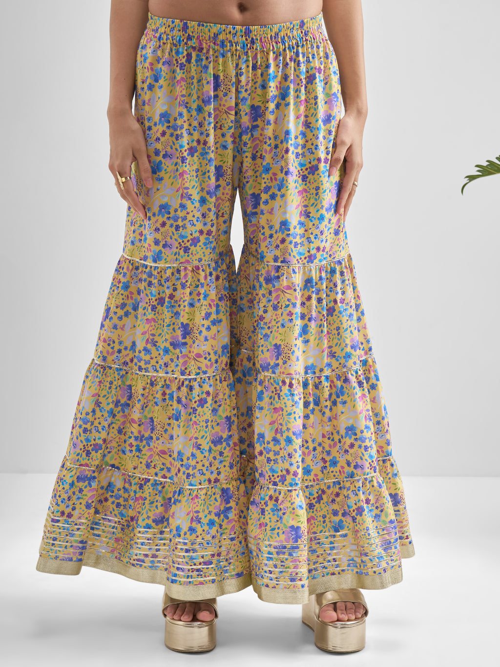 Vishudh Women Multi Printed Kurta With Sharara And Dupatta - Multi - Image 6