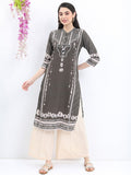 Vishudh Women Green Printed Straight Kurta - Green - Image 1
