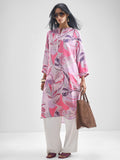Vishudh Women Mauve Printed Straight Kurta - Mauve - Image 1