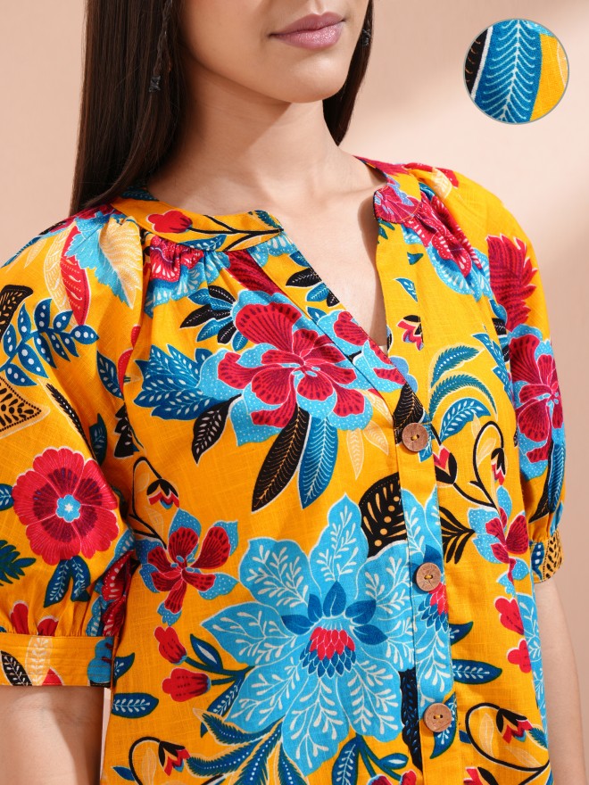 Vishudh women Multi Printed A-Line Dress - Multi - Image 5