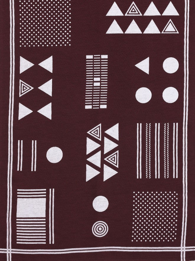 Vishudh Womens Maroon Printed Dupatta - Maroon - Image 4