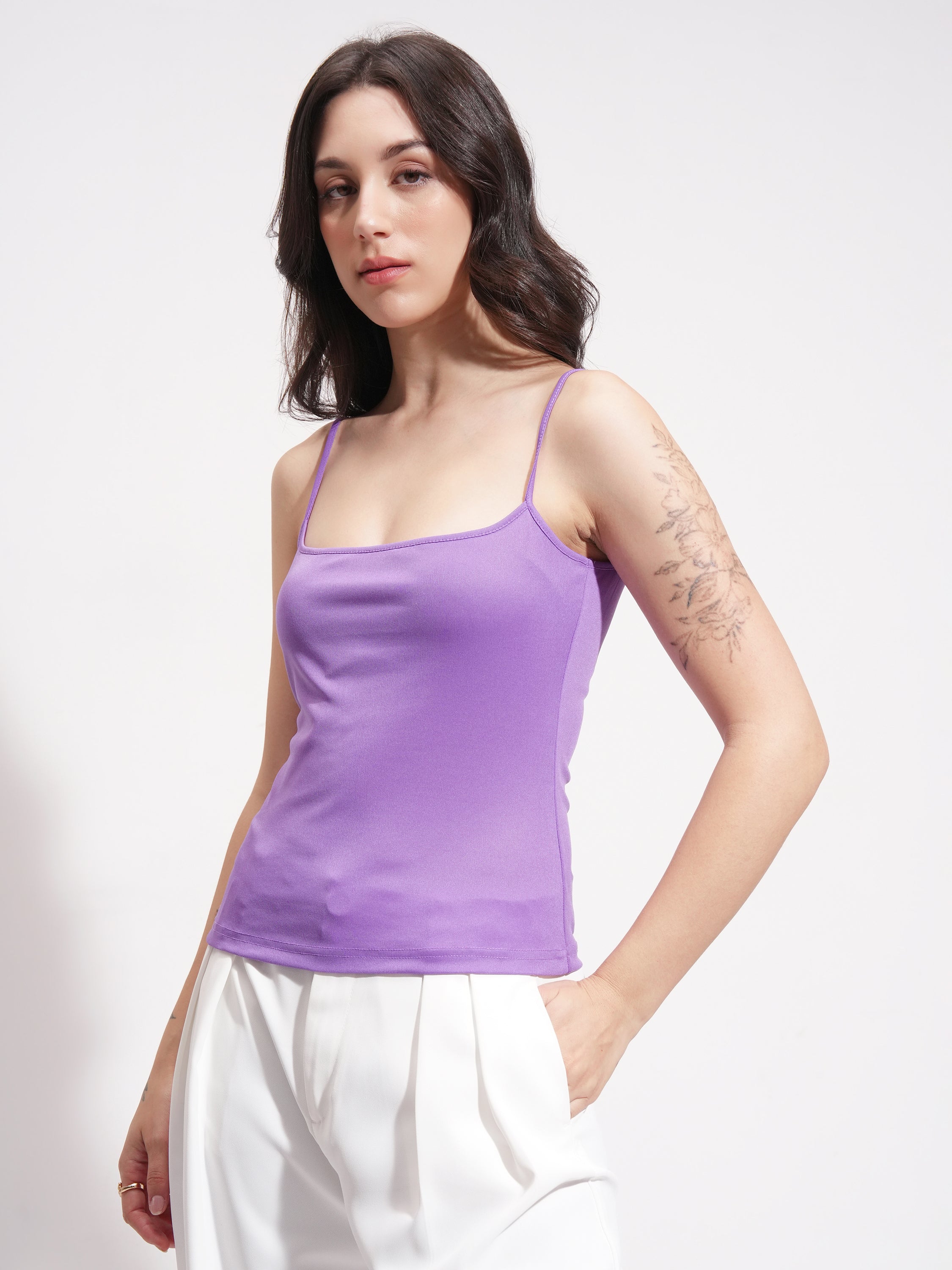 Vishudh Women Lavender Embellished Top - Lavender - Image 4