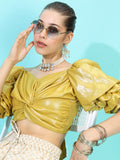 Vishudh Womens Crop Top - Yellow - Image 1