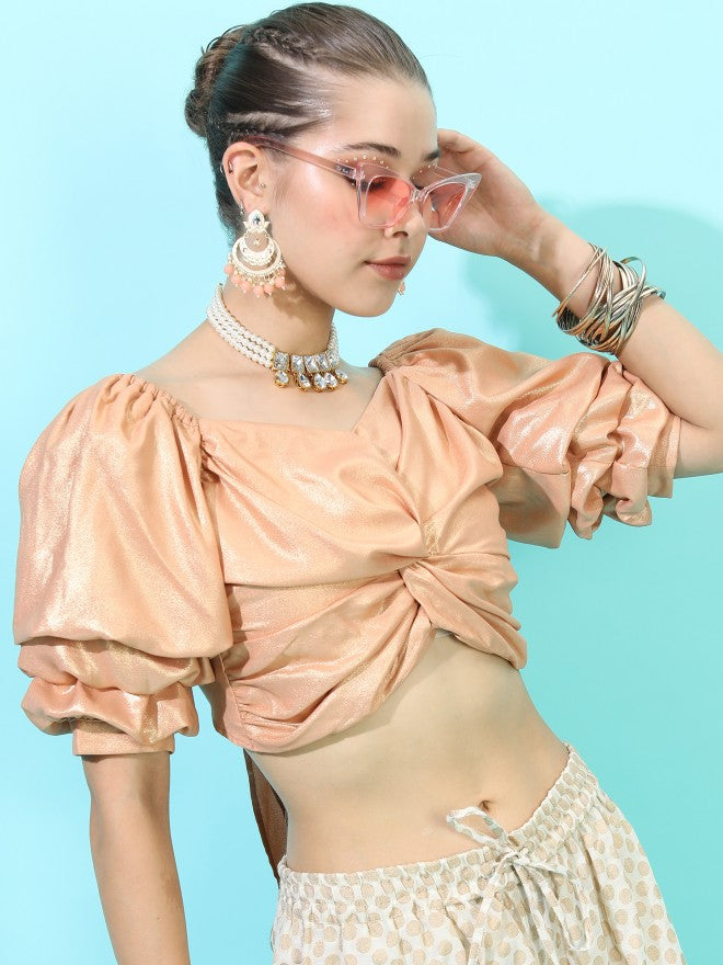 Vishudh Womens Crop Top - Orange - Image 6
