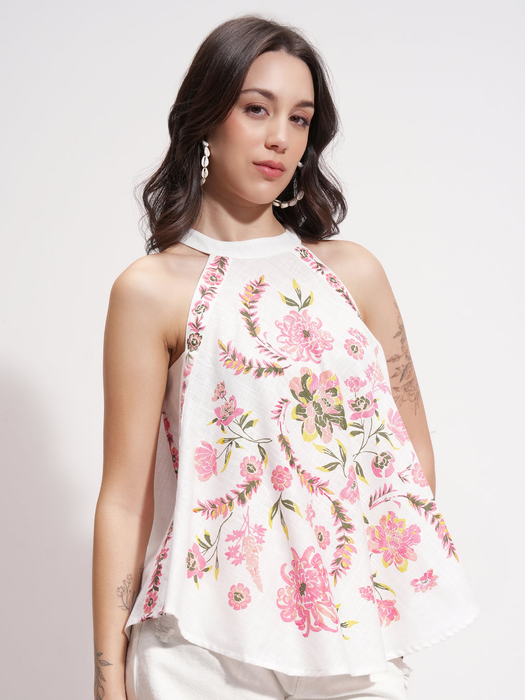 Vishudh Women Off White Printed Top - Off White - Image 6