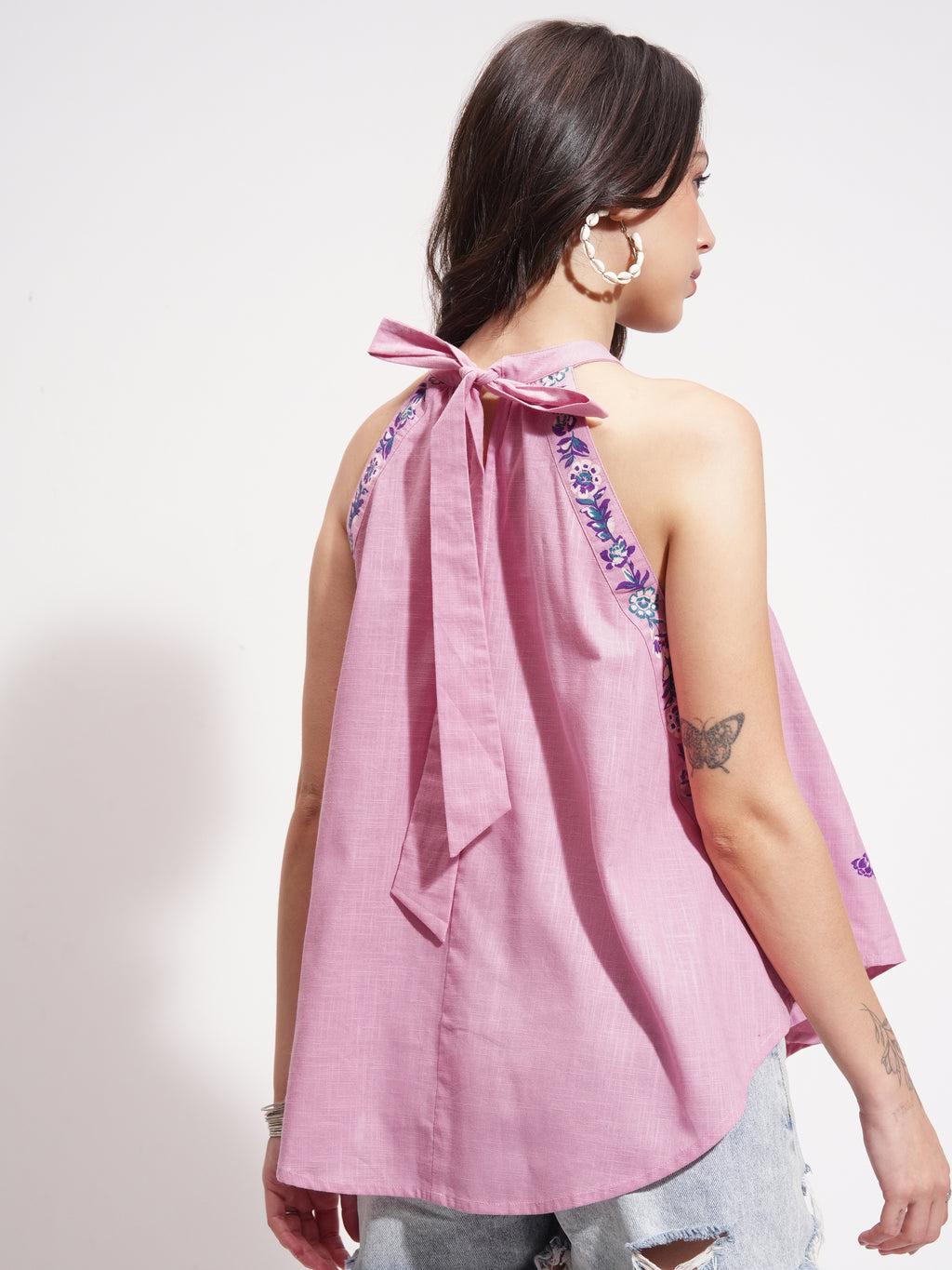 Vishudh Women Pink Printed Top - Pink - Image 3