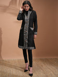 Vishudh Women Black Open Front Jacket - Black - Image 1