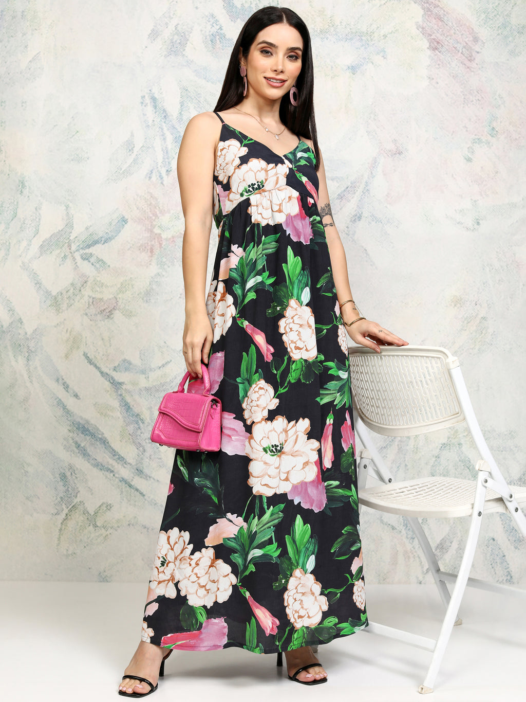 Vishudh women Multi Printed Maxi Dress - Multi - Image 1