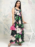 Vishudh women Multi Printed Maxi Dress - Multi - Image 1