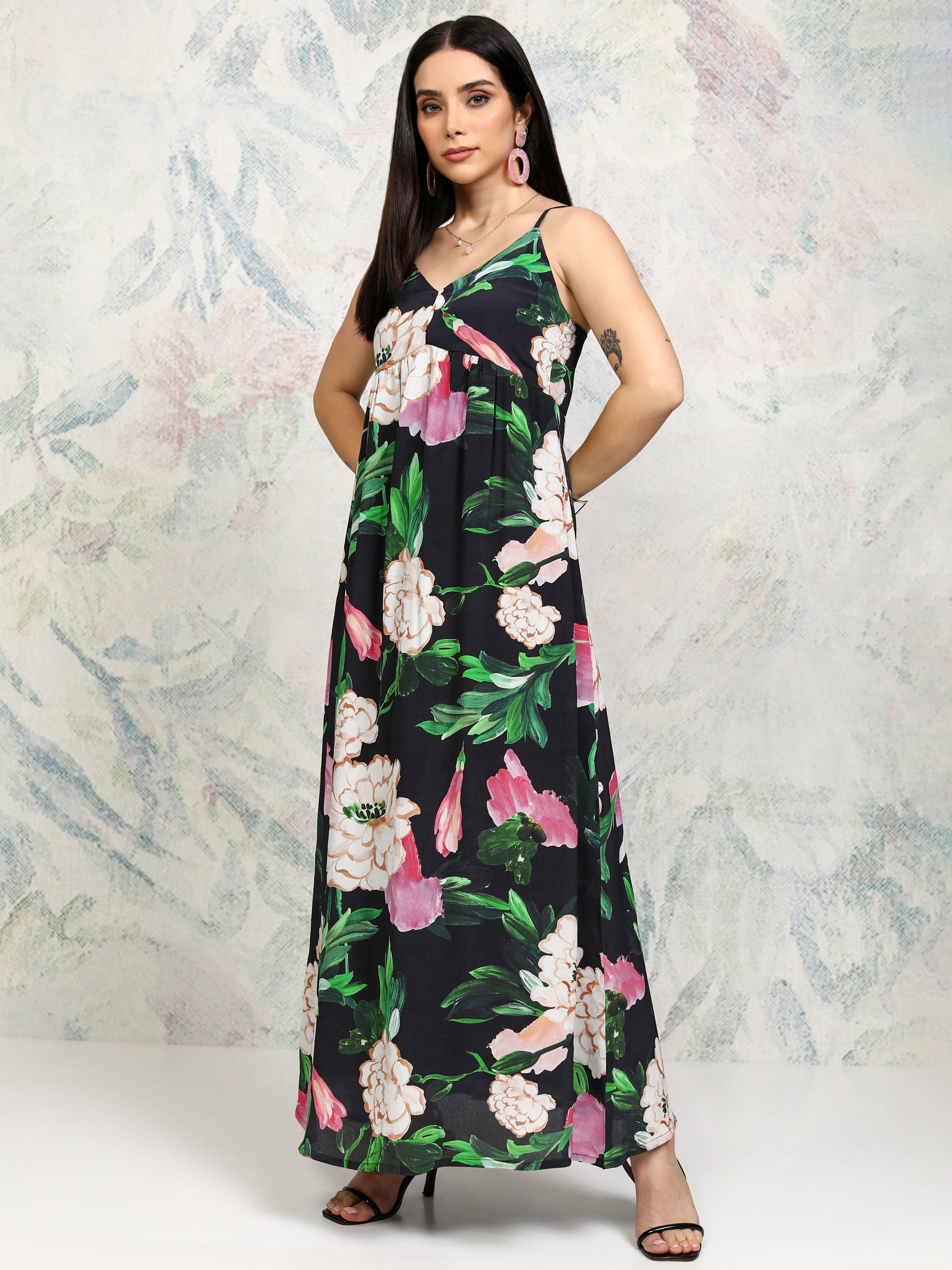 Vishudh women Multi Printed Maxi Dress - Multi - Image 3