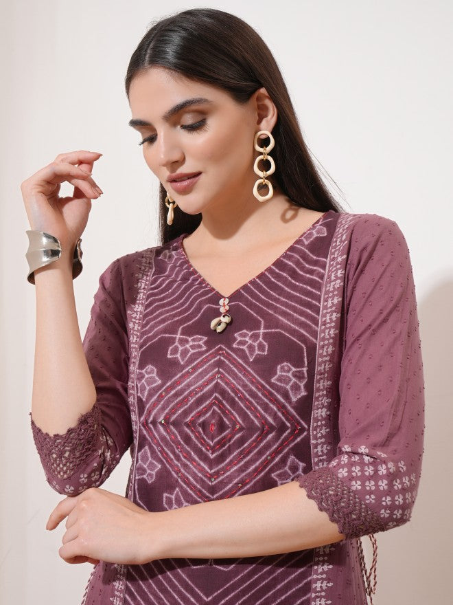 Vishudh Women Maroon Printed Maxi Dress - Maroon - Image 6