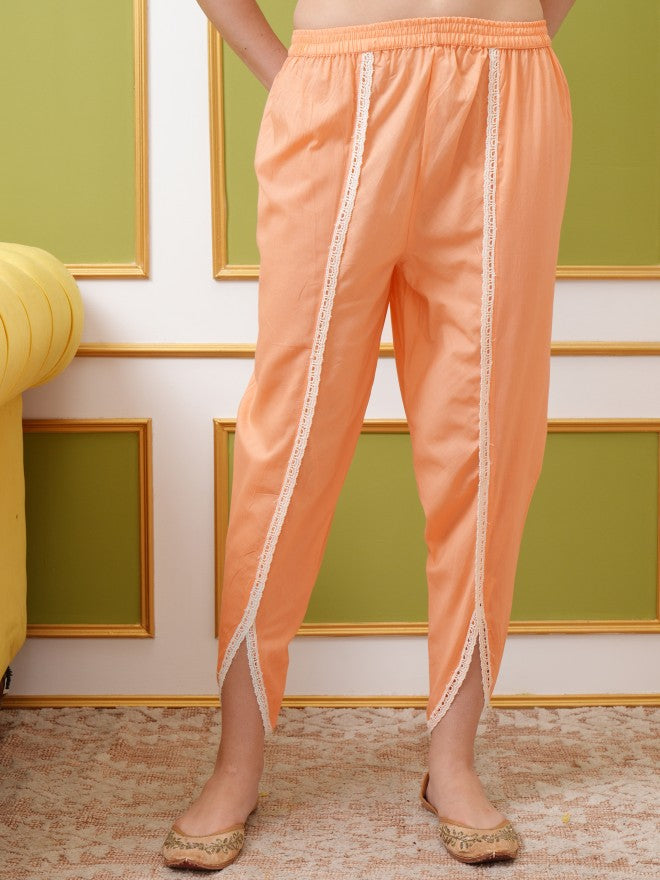 Vishudh Women Peach Top With Trouser - Peach - Image 7