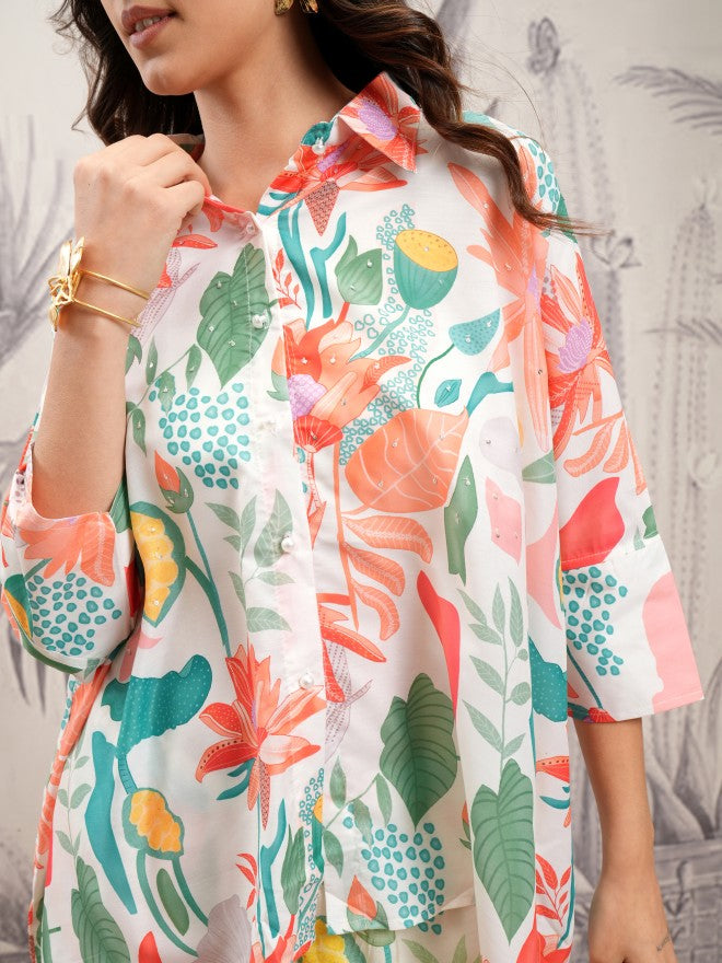 Vishudh Women Multi Shirt With Trouser - Multi - Image 5