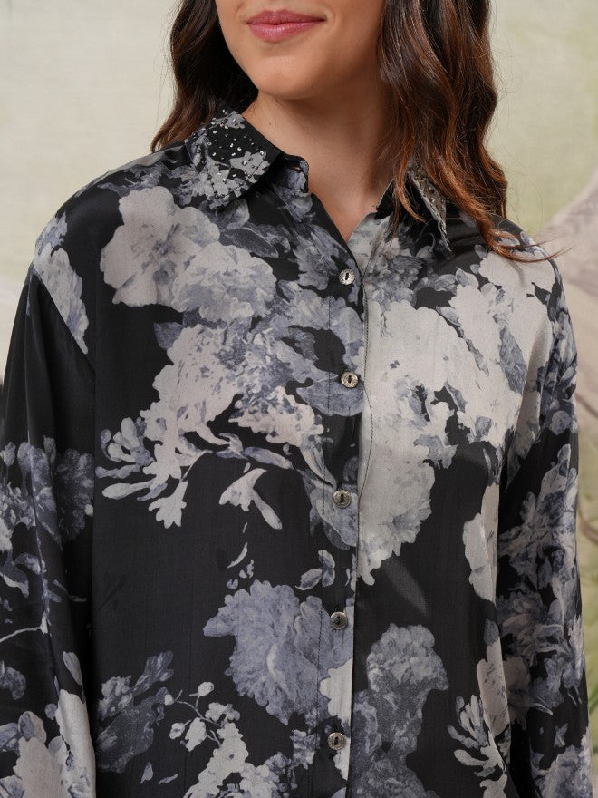 Vishudh Women Black Top With Trouser - Black - Image 5