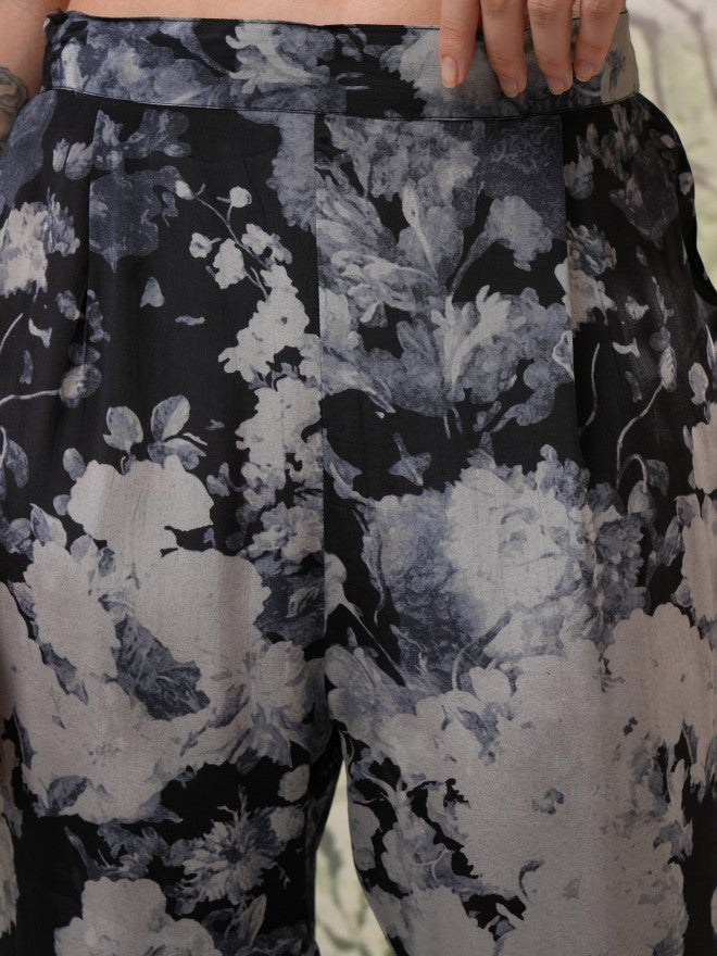 Vishudh Women Black Top With Trouser - Black - Image 6