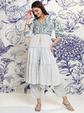 Vishudh Women White Tunic With Trouser - White - Image 1