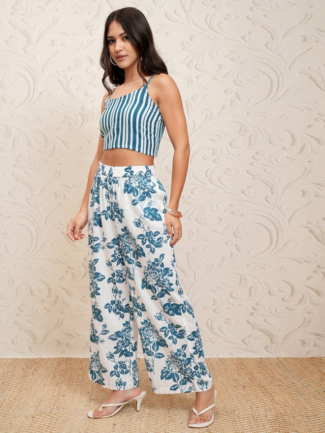 Vishudh Women White Top With Palazzos - White - Image 6