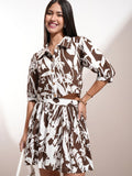Vishudh Women Brown Shirt With Skirt - Brown - Image 1