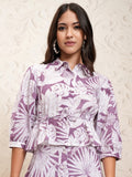 Vishudh Women Mauve Top With Skirt - Mauve - Image 1