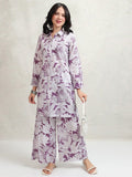 Vishudh Women Purple Shirt With Trouser - Purple - Image 1