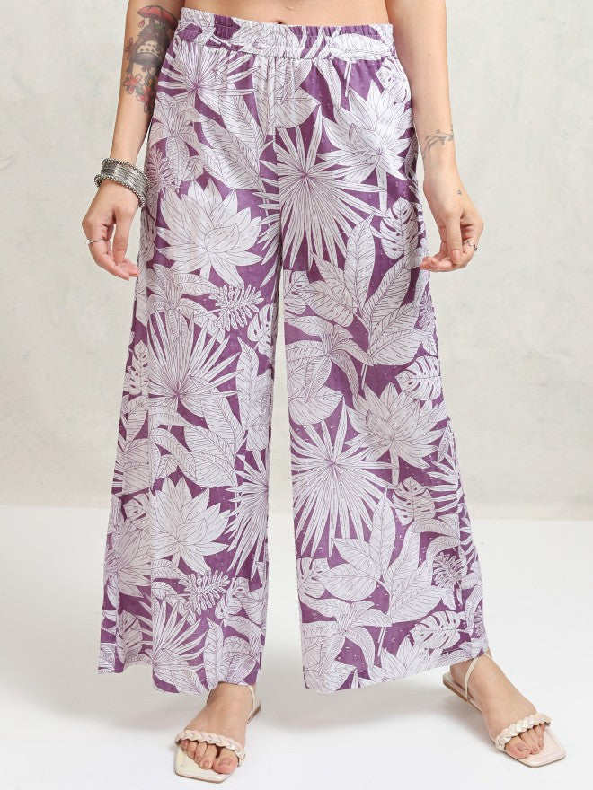 Vishudh Women Purple Shirt With Trouser - Purple - Image 7