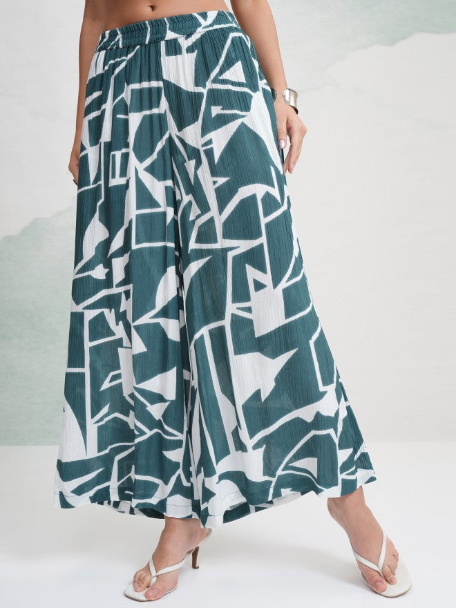 Vishudh Women Teal Tunic With Skirt - Teal - Image 7