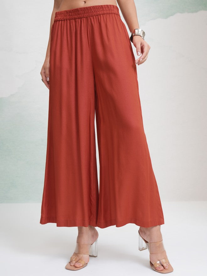 Vishudh Women Brown Tunic With Trouser - Brown - Image 7