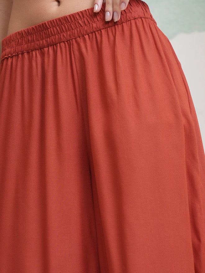 Vishudh Women Brown Tunic With Trouser - Brown - Image 8