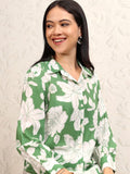 Vishudh Women Green Shirt With Trouser - Green - Image 1