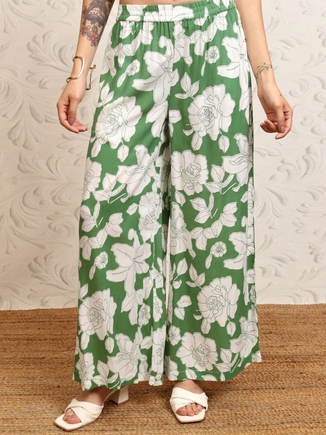 Vishudh Women Green Shirt With Trouser - Green - Image 8