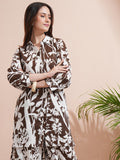 Vishudh Women Brown Tunic With Palazzos - Brown - Image 1