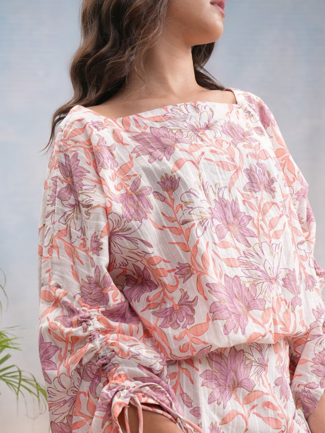Vishudh Women White Top With Palazzos Co-Ords - White - Image 5