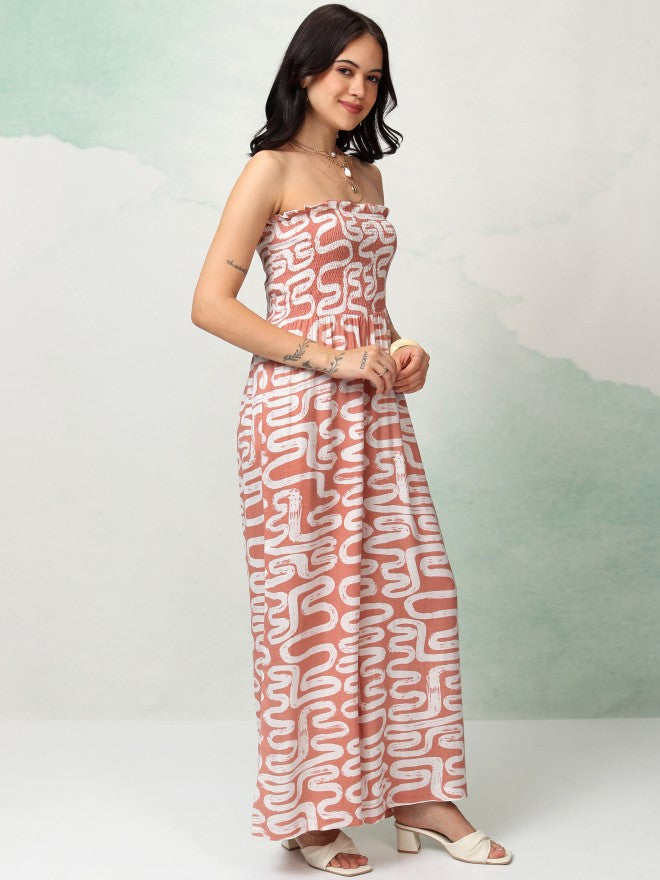 Vishudh Women Pink Printed Jumpsuit - Pink - Image 6