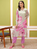 Vishudh Women Blue Printed Kurta With Trouser And Dupatta - Blue - Image 1