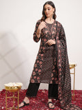 Vishudh Women Black Printed Kurta With Trouser And Dupatta - Black - Image 1