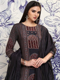Vishudh Women Blue Printed Kurta With Trouser And Dupatta - Blue - Image 1
