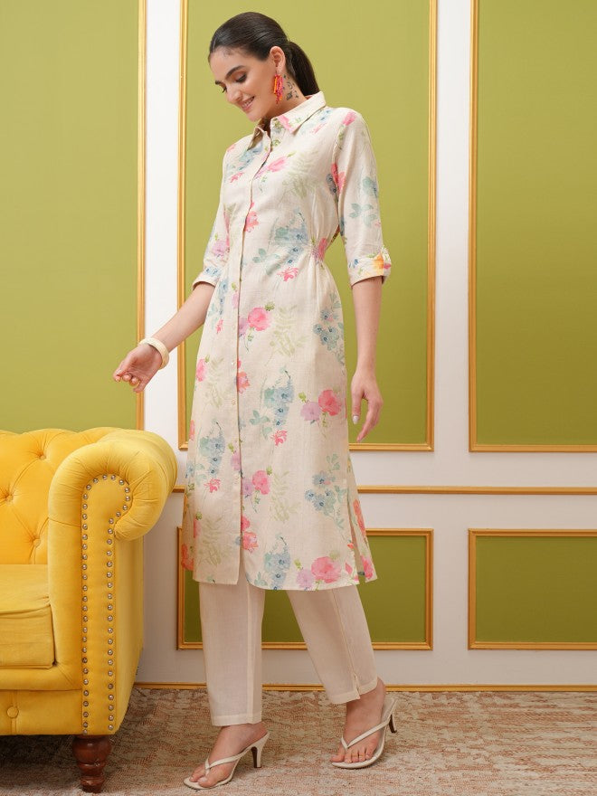 Vishudh Women Multi Printed Straight Kurta - Multi - Image 2