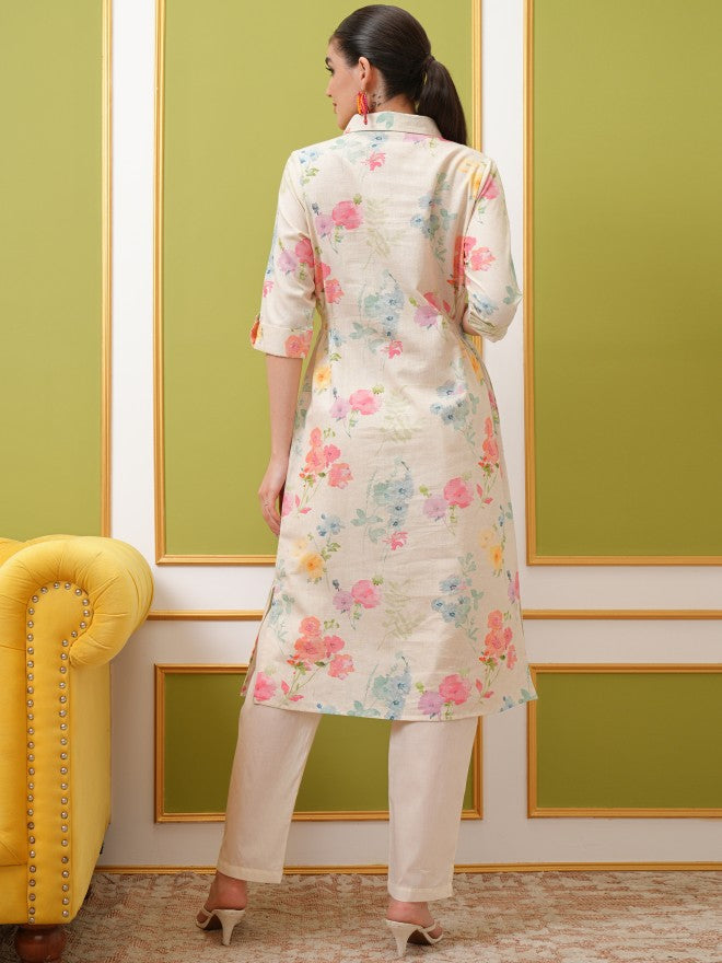 Vishudh Women Multi Printed Straight Kurta - Multi - Image 3