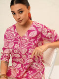 Vishudh Women Pink Printed Top - Pink - Image 1