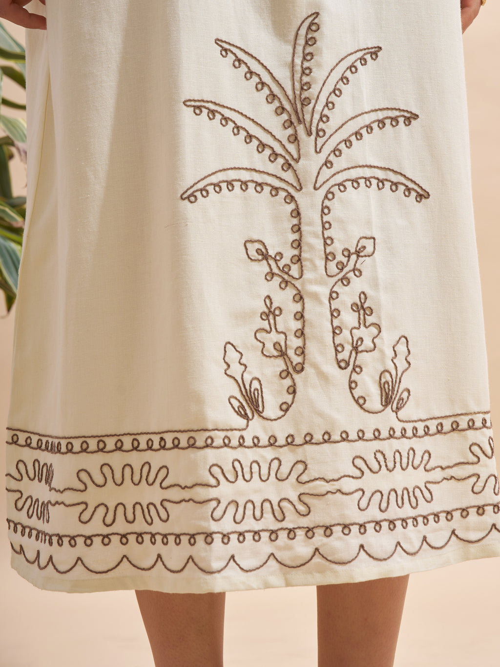 Vara By Vishudh Women Cream Embroidered Maxi Dress - Cream - Image 6