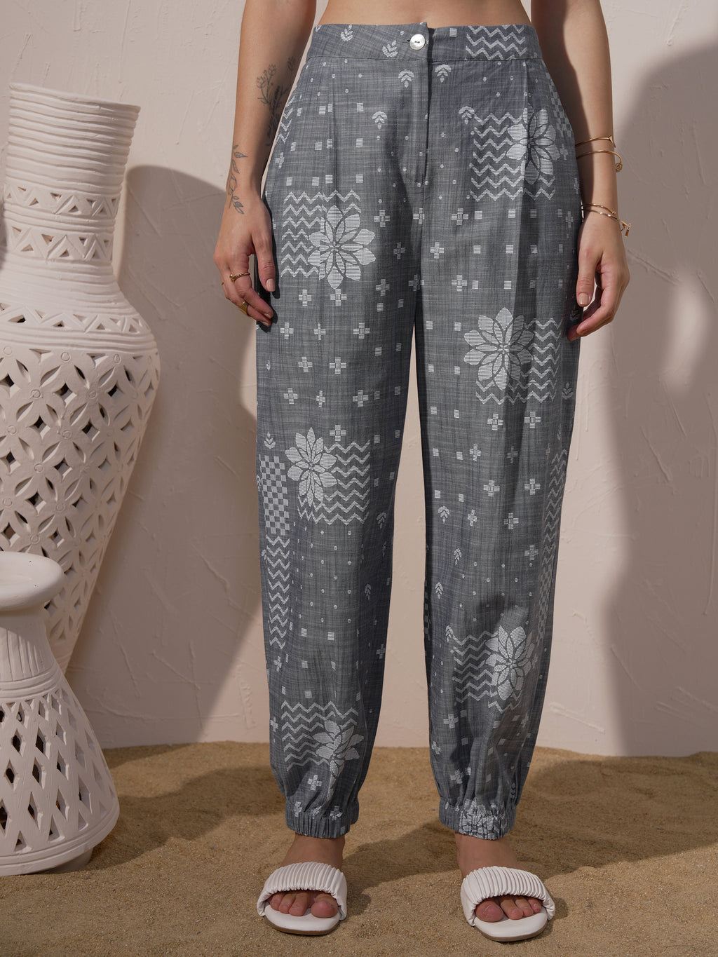 Vara By Vishudh Women Blue Top With Joggers - Blue - Image 8