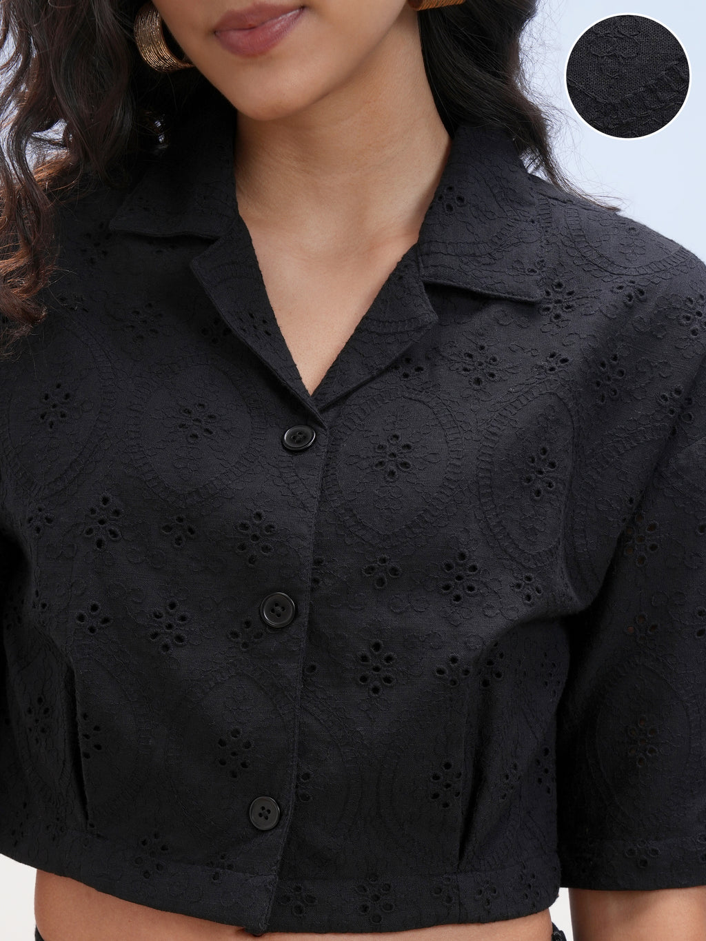 Vara By Vishudh Women Black Shirt With Palazzos - Black - Image 5