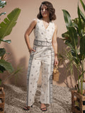 Vara By Vishudh Women Off White Blazer With Palazzos - Off White - Image 1