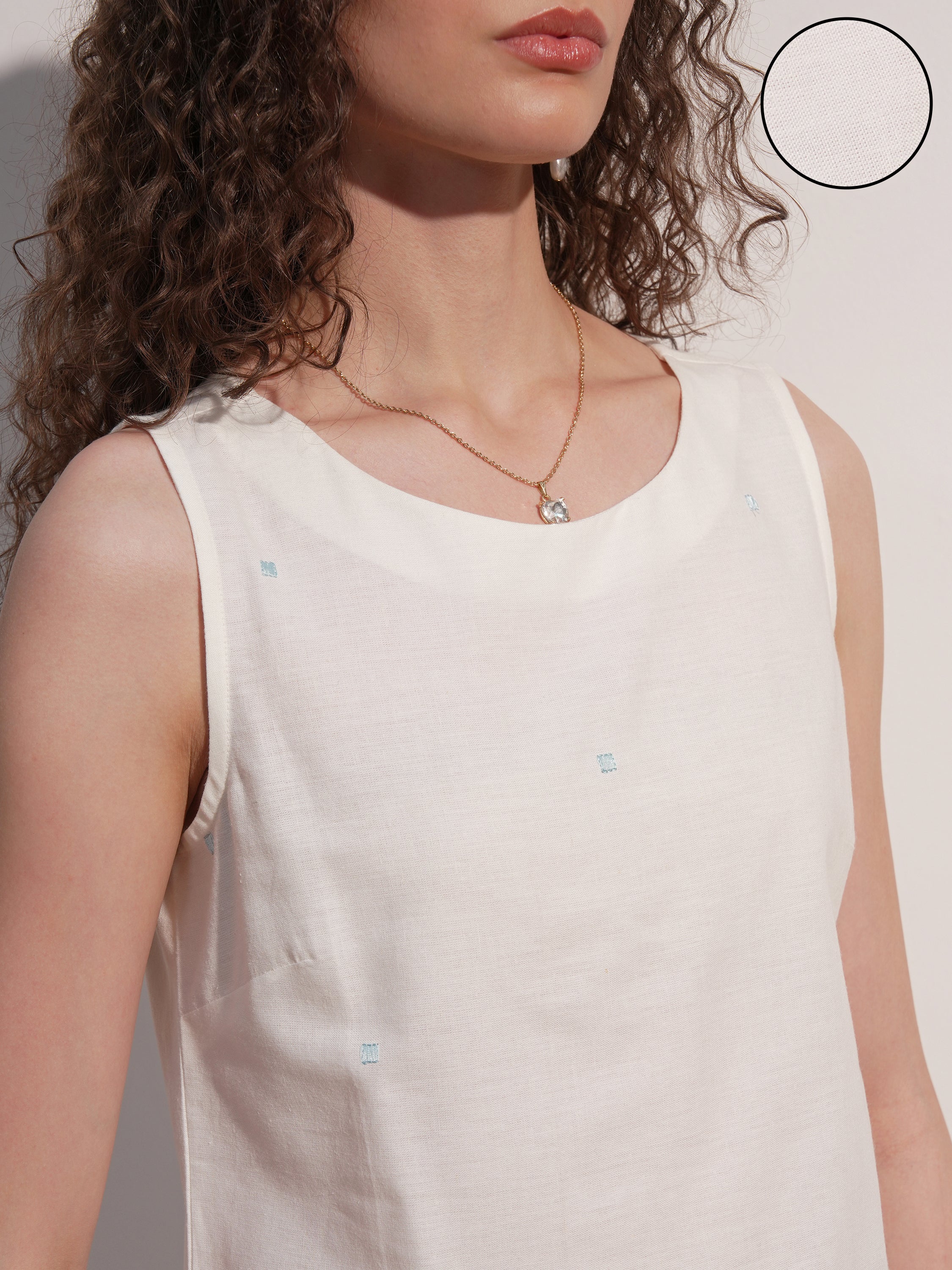 Vara By Vishudh Women White Top With Trouser - White - Image 5