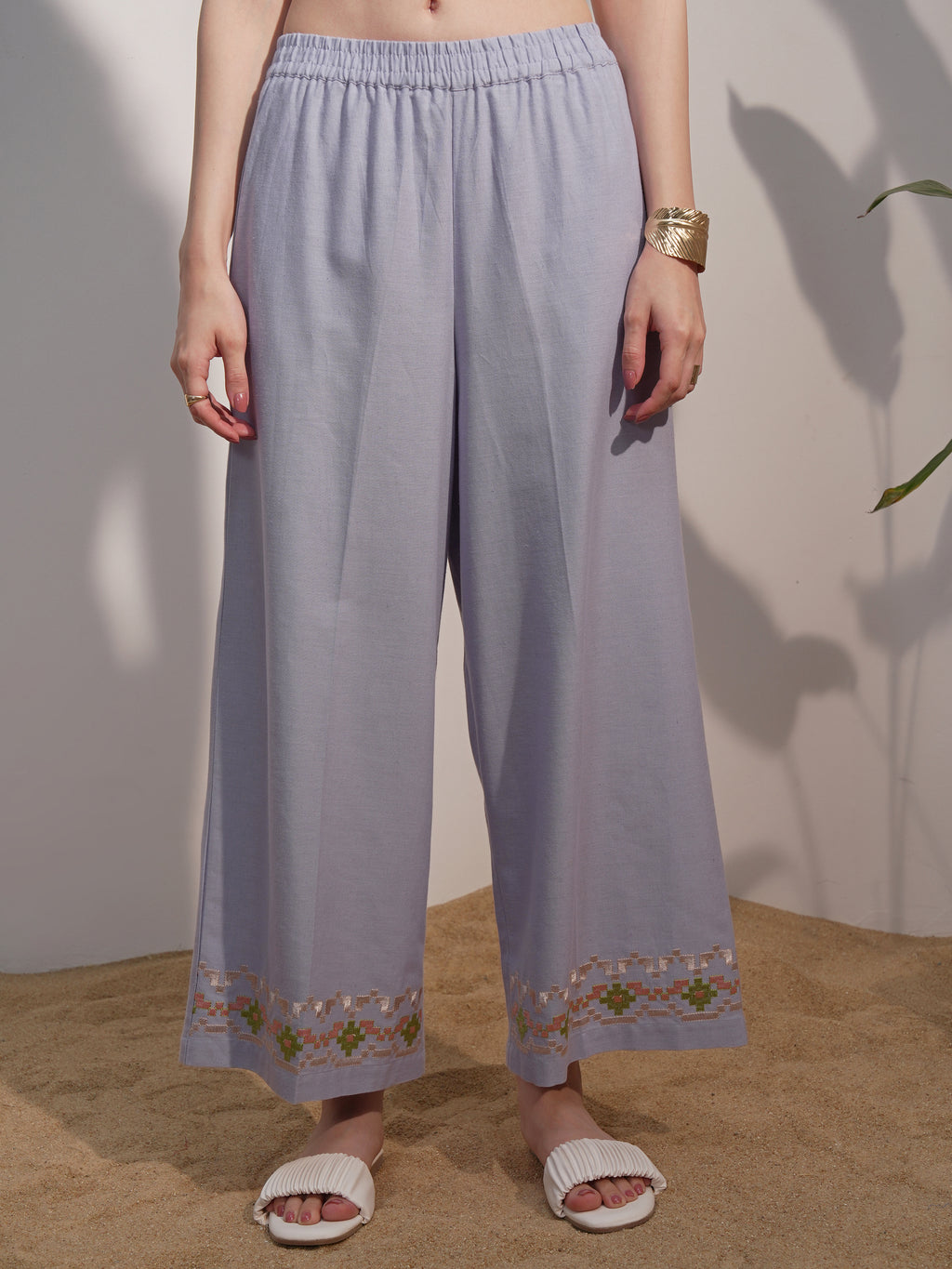 Vara By Vishudh Women Blue Top With Trouser - Blue - Image 8