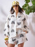 Vara By Vishudh Women Off White Shirt With Shorts Co-Ords - Off White - Image 1