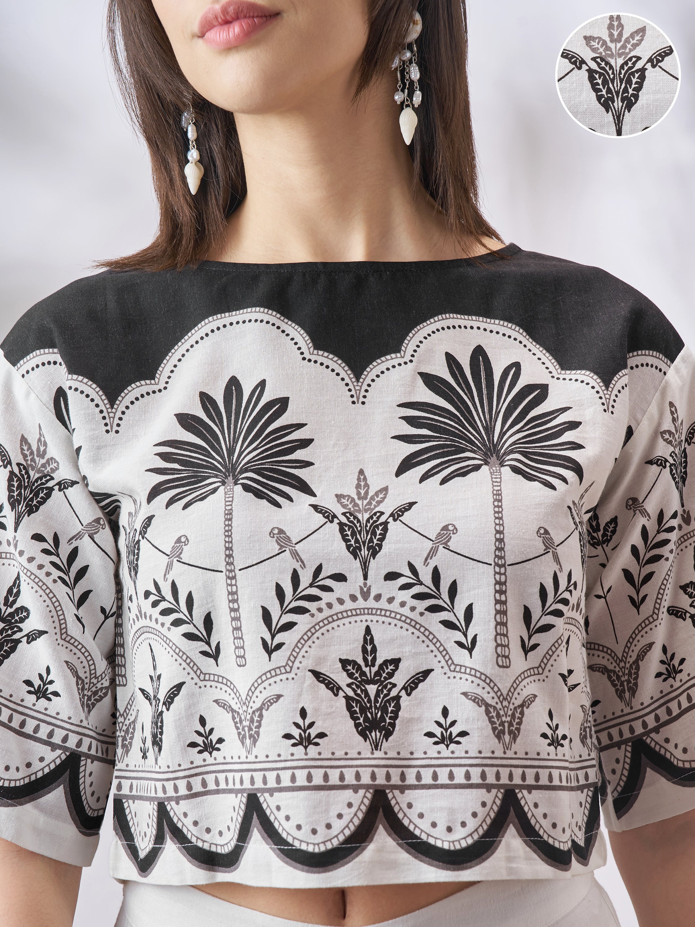Vara By Vishudh Women Off White Top With Palazzo Co-Ords - Off White - Image 5