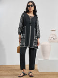 Vara By Vishudh Women Black Top With Trouser Co-Ords - Black - Image 1