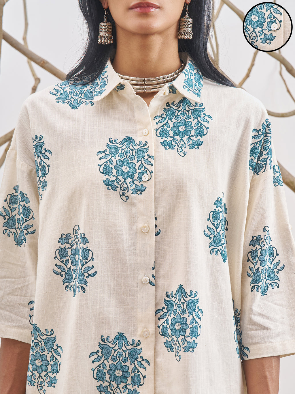Vara By Vishudh Women Off White Shirt With Trouser - Off White - Image 5
